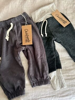 Childhoods Clothing Gray and Charcoal Jogger Bottoms - 6-12mo NWT